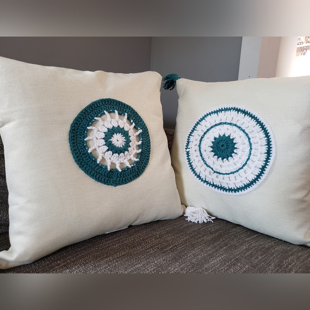 Decorated Pillow Covers Green